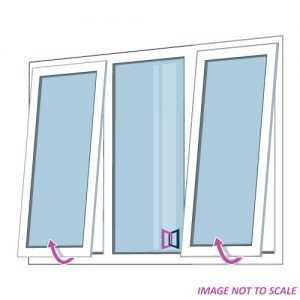 Dual Opening Awning Window (3 Panel)