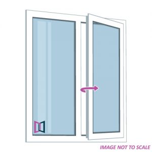Left Side Opening Double Glazed Casement Window 2 Panels
