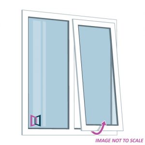Left Side Opening Double Glazed Awning Window (2 Panel)